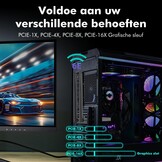 NEWFAST AX5400 WLAN PCIe netwerkkaart met Bluetooth 5.3, WiFi 6E Tri-band PCIe WiFi Adapter 5374Mbps PCI-E WiFi Card ondersteunt Windows 10/11, MU-MIMO, OFDMA, WPA3