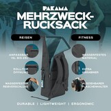PAKAMA Sporttas 2.0 (set van 10 stuks) met zware weerstandsbanden, bar, trainingsbanden, handvat voor fitness en training - krachttraining en thuisgymnastiekapparatuur voor heren en dames