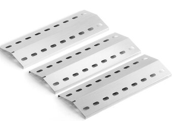 Universele RVS Branderafdekking voor Barbecue 39,5 x 15 cm - 3 stuks