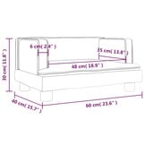 vidaXL Kinderbank 60x40x30 cm fluweel roze