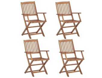 vidaXL Tuinstoelen 4 st inklapbaar massief acaciahout