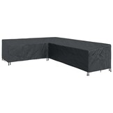 vidaXL L-vormige hoes voor tuinmeubelen Zwart 355x275x80cm - 34% Korting!