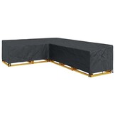 vidaXL L-vormige hoes voor tuinmeubelen Zwart 355x275x80cm - 34% Korting!