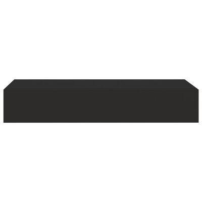 Zwart MDF Wandschap met Lade 60x23,5x10 cm - 34% Korting