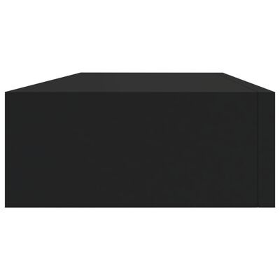 Zwart MDF Wandschap met Lade 60x23,5x10 cm - 34% Korting