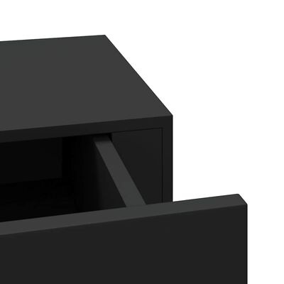 Zwart MDF Wandschap met Lade 60x23,5x10 cm - 34% Korting
