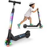 SISIGAD E-step voor kinderen van 6 tot 12 jaar, met knipperende ledlampen en 3 instelbare hoogtes, elektrische step voor kinderen van max. 10 km/u, motor van 45 W, maximale belasting 70 kg
