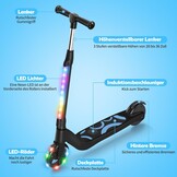 SISIGAD E-step voor kinderen van 6 tot 12 jaar, met knipperende ledlampen en 3 instelbare hoogtes, elektrische step voor kinderen van max. 10 km/u, motor van 45 W, maximale belasting 70 kg