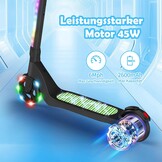 SISIGAD E-step voor kinderen van 6 tot 12 jaar, met knipperende ledlampen en 3 instelbare hoogtes, elektrische step voor kinderen van max. 10 km/u, motor van 45 W, maximale belasting 70 kg