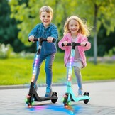 SISIGAD E-step voor kinderen van 6 tot 12 jaar, met knipperende ledlampen en 3 instelbare hoogtes, elektrische step voor kinderen van max. 10 km/u, motor van 45 W, maximale belasting 70 kg