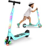 SISIGAD E-step voor kinderen van 6 tot 12 jaar, met knipperende ledlampen en 3 instelbare hoogtes, elektrische step voor kinderen van max. 10 km/u, motor van 45 W, maximale belasting 70 kg