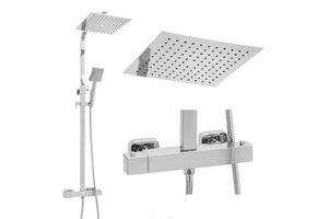 Douchepaneel Thermostaatkraan Regendouche 25cm - 35% Korting