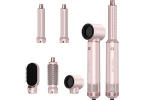 5-in-1 Heteluchtborstel Roze | Krullen, Golven, Steilen & Volume | -29%