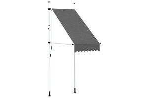 VidaXL Luifel Handmatig Uittrekbaar 100 cm Antraciet - 29% Korting
