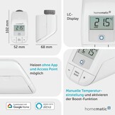 Homematic IP Smart Home 161216A1 Uitbreidingsset voor verwarming, basic, 3 x digitale thermostaat, verwarming, bediening via app, Alexa, Google Assistant, eenvoudige installatie, energiebesparing