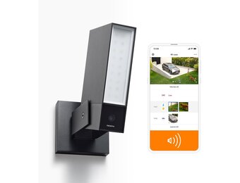 Netatmo Slimme Buitencamera met 105dB Sirene, WIFI, 12W Ingebouwde Verlichting,Bewegingsdetectie, Nachtzicht, HD-video, Lokale Opslag, Zonder Abonnement, NOC-S-AMZ