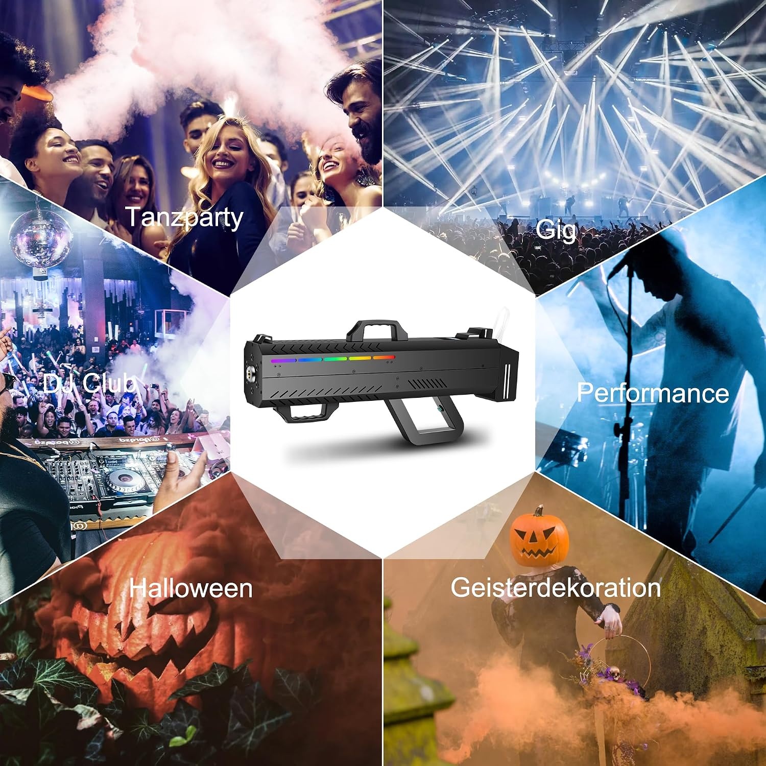 Telbum 1500 W handheld rookmachine rookpistool voor feestjes