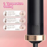 Dryhsip Haardrogerborstel, 5-in-1 heteluchtborstel, föhn en styler met afneembare opzetstukken (krultang, volumeborstel, stijltang, krulspeld), lichtgewicht reisföhns voor vrouwen, compact formaat
