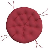 Rond Zitkussen Ø 100x11 cm Oxford Stof Wijnrood - 45% Korting