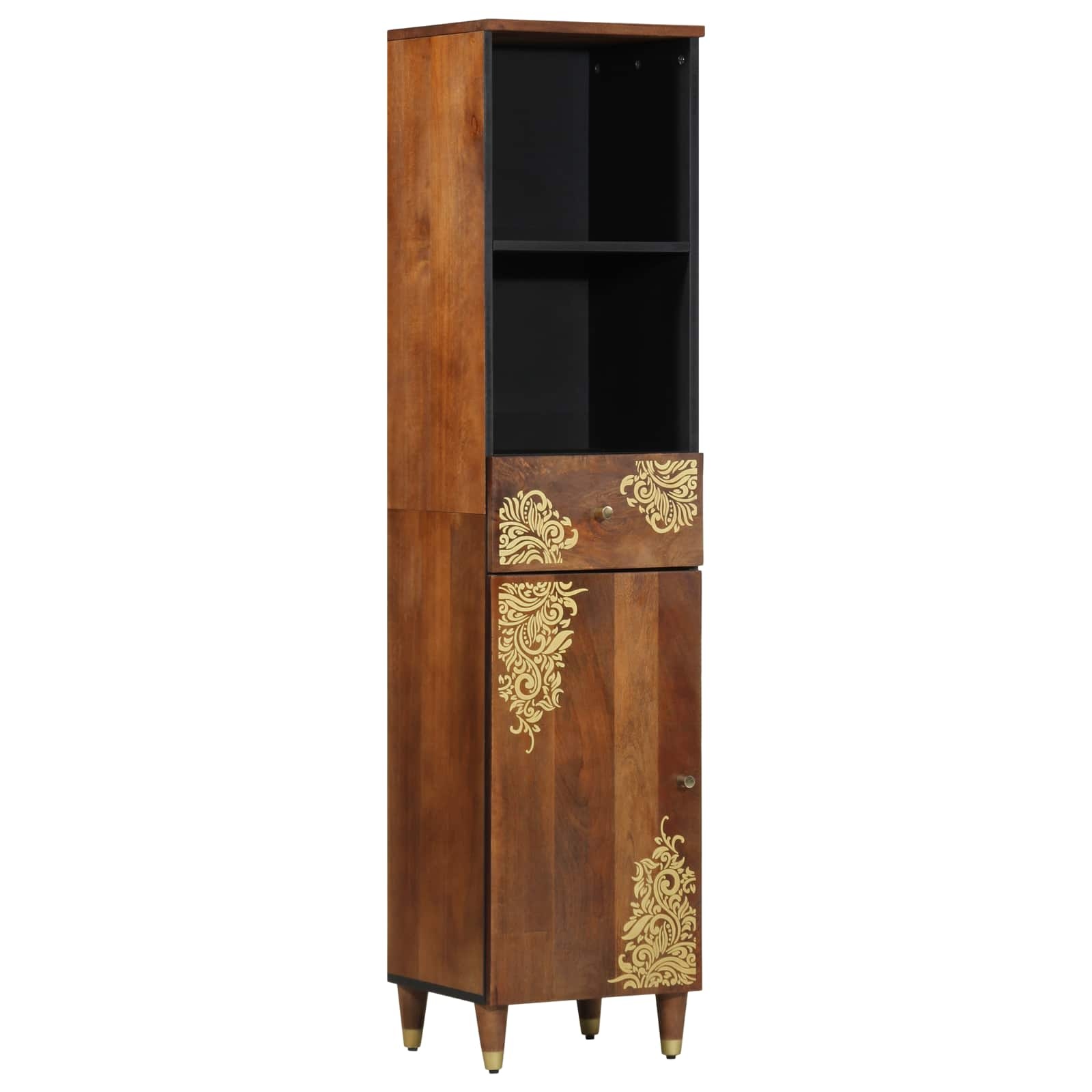 vidaXL Badkamerkast Honingbruin 38 x 33 x 160 cm Massief Mango Hout