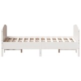 Wit Grenenhouten Bedframe met Hoofdbord (140x190 cm) - 54% Korting!