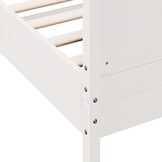 Wit Grenenhouten Bedframe met Hoofdbord (140x190 cm) - 54% Korting!