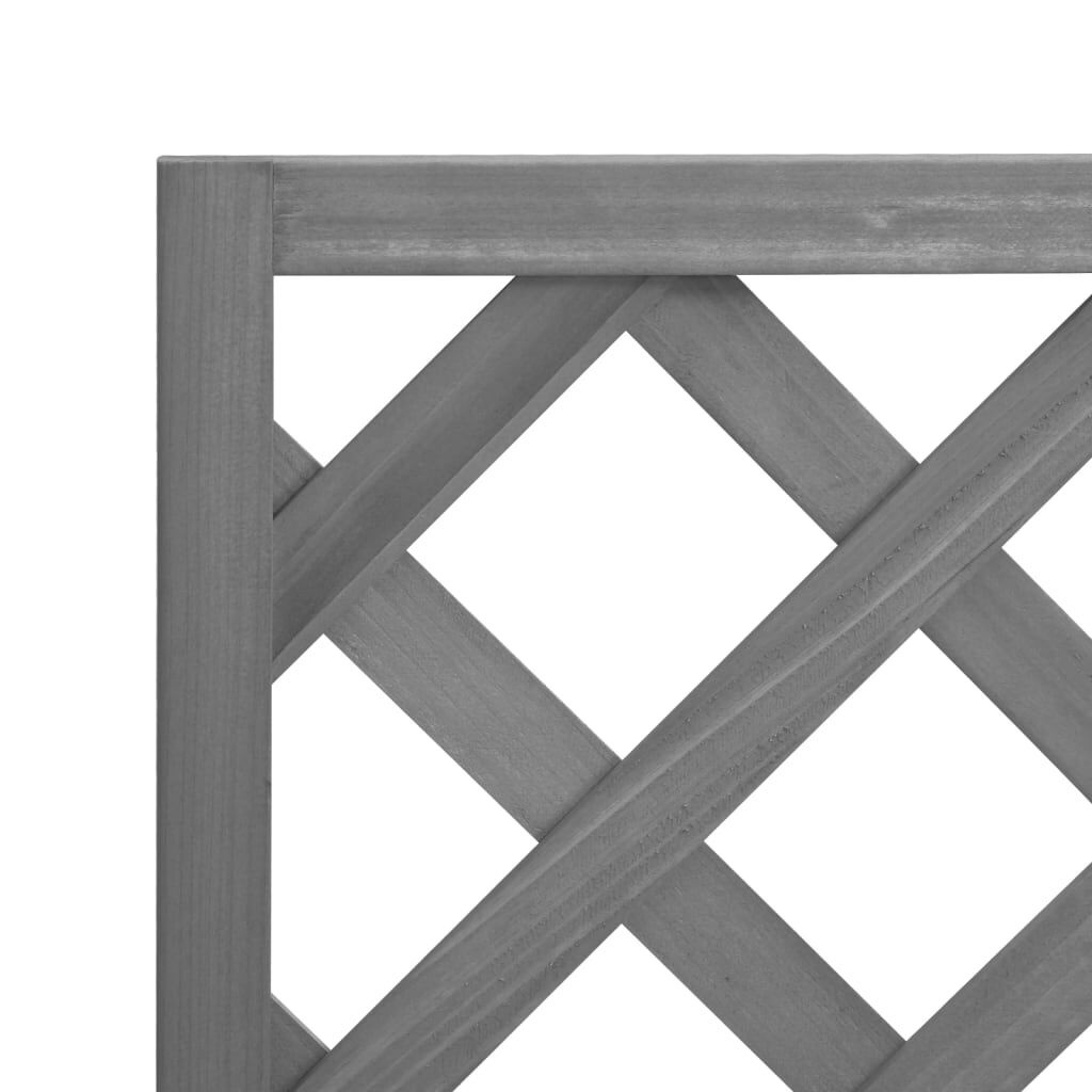 Plantenbak met latwerk Vurenhout Grijs - 33% Korting