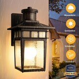 Motion Sensor Outdoor Lights, Dusk to Dawn Exterior Wall Light 3 Modes, Porch Light Fixture for House, Waterproof Aluminum Anti-Rust Lantern for Garage Entryway, Motion Activated