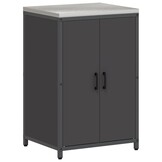 vidaXL Keukenopslag Kast HATTEM Zwart 60 x 50 x 92 cm Staal