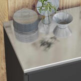 vidaXL Keukenopslag Kast HATTEM Zwart 60 x 50 x 92 cm Staal