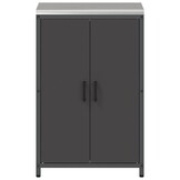 vidaXL Keukenopslag Kast HATTEM Zwart 60 x 50 x 92 cm Staal
