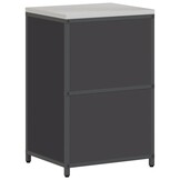 vidaXL Keukenopslag Kast HATTEM Zwart 60 x 50 x 92 cm Staal