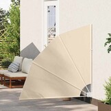 vidaXL Balkon Privacy Scherm Beige 140 x 140 cm Stof