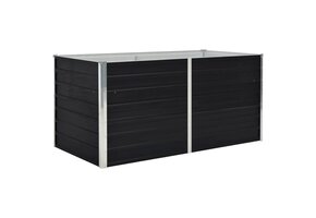 Verhoogd Plantenbed Antraciet Staal 160x80x45 cm (34% Korting)