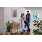 Bosch Smart Home Kamerthermostaat II voor bedrade verwarmingssystemen, 230 V, compatibel met Google Assistant en Alexa