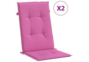 VidaXL Tuinstoelkussens Hoge Rugleuning Roze - 2 Stuks (33% Korting)