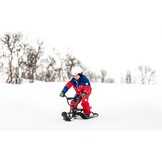 STIGA Snowracer Curve SX - Robuuste slee met BMX-stuur, stalen frame, rem en lier - stuurslee voor kinderen vanaf 7 jaar en volwassenen, max. 90 kg