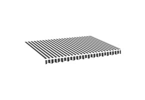 Vervangingsdoek Luifel Antraciet/Wit 3,5x2,5m - 34% Korting