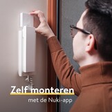 Nuki Opener, elektronische deuropener voor meergezinswoningen, slimme deurslot, bedient de deuropener van de intercominstallatie met de smartphone, Nuki Bridge vereist, wit