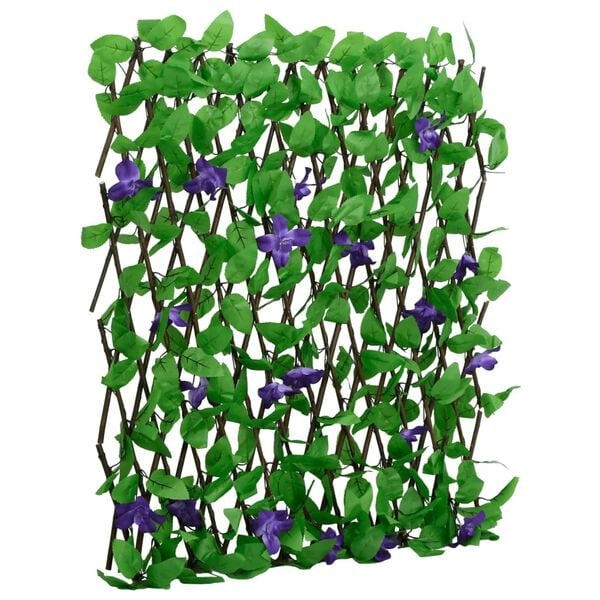 vidaXL Kunstplant klimop op latwerk uittrekbaar 180x70 cm groen