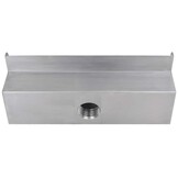 vidaXL Zwembadwaterval rechthoekig 30 cm roestvrij staal