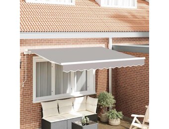 vidaXL Vervangingsdoek voor zonnescherm Lichtgrijs 300 x 250 cm Canvas