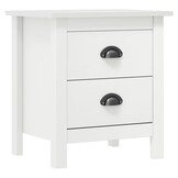Nachtkastje Hill Wit 46x35x49,5 cm - Massief Grenenhout - 46% Korting