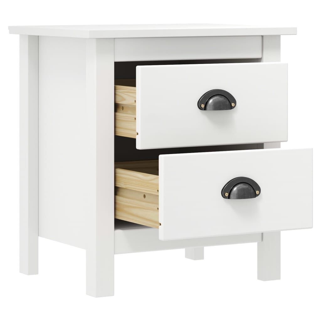 Nachtkastje Hill Wit 46x35x49,5 cm - Massief Grenenhout - 46% Korting