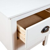 Nachtkastje Hill Wit 46x35x49,5 cm - Massief Grenenhout - 46% Korting