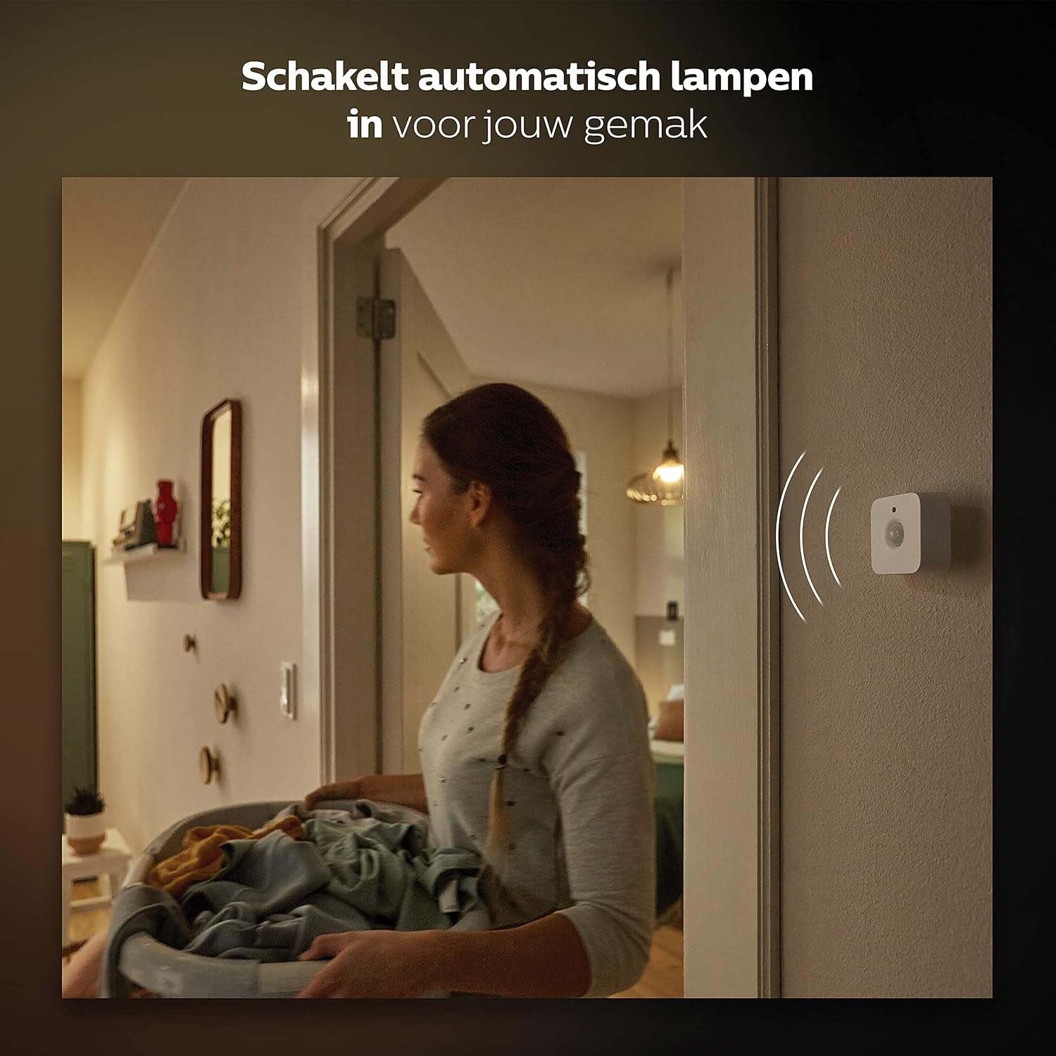 Philips Hue Bewegingssensor - Activeer Je Hue Lampen Bij Beweging - met Ingebouwde Lichtsensor - Overal Eenvoudig te Bevestigen - Verbind met Bridge