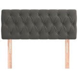 vidaXL Hoofdbord Donkergrijs Fluweel 100x7x78/88cm (77% Korting!)