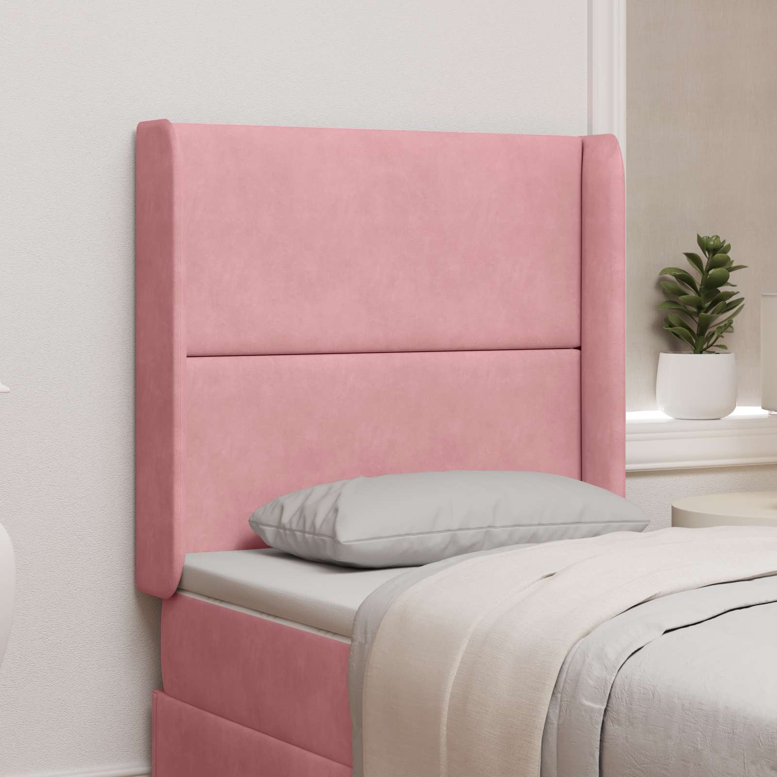vidaXL Hoofdbord Oor Roze Fluweel - 33% Korting