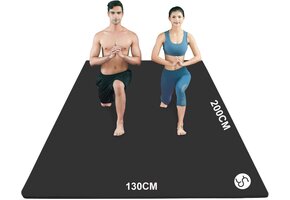 XL Yoga Mat NBR Antislip - Extra Dik met Yogatas