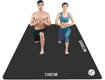 Yoga Mat Groot 200×130cm×1,5cm & 200×120×1,0cm NBR Extra Dik Gymnastiekmat voor Sport Oefening Pilates met Yogatas